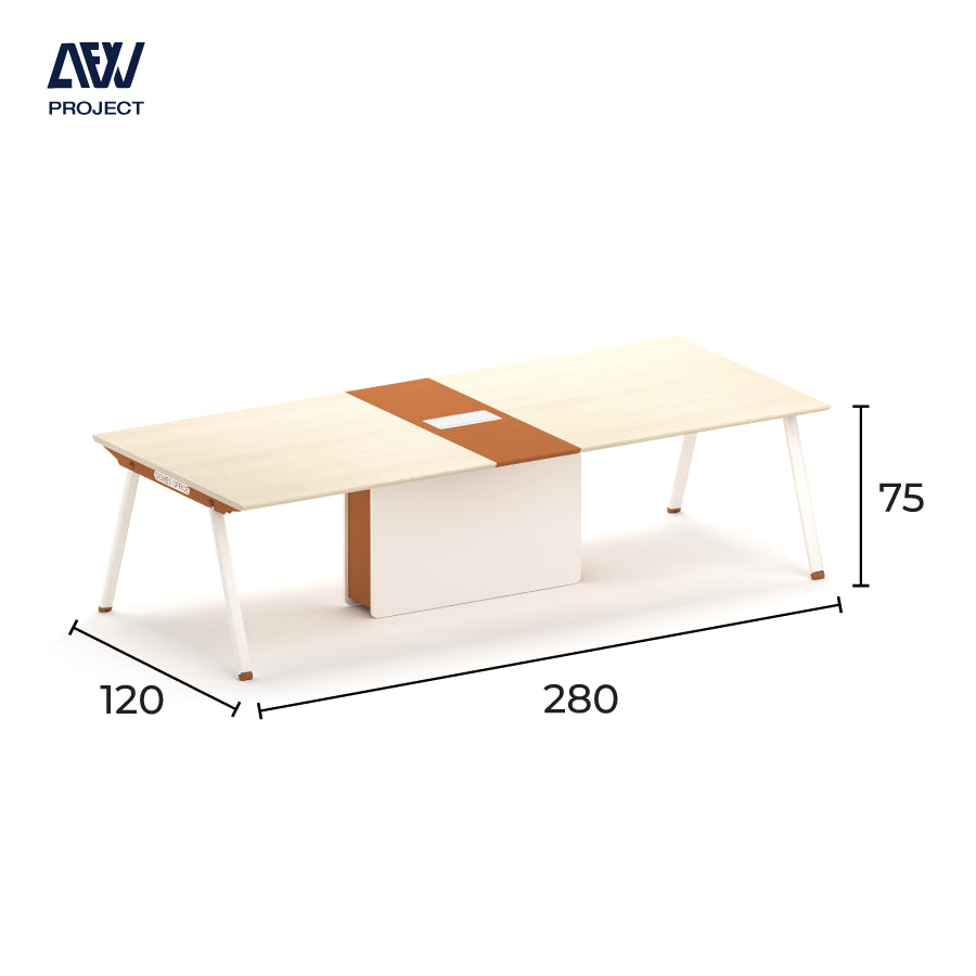 CUSTOM - Meja Meeting Besar Minimalis Meeting Desk BAYERN Solid HPL Meja Rapat