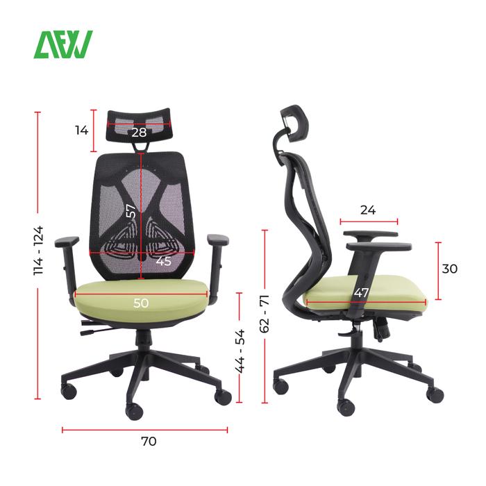 Kursi Kerja LYON Kursi Kantor Ergonomis Stylish Nyaman dan Adjustable