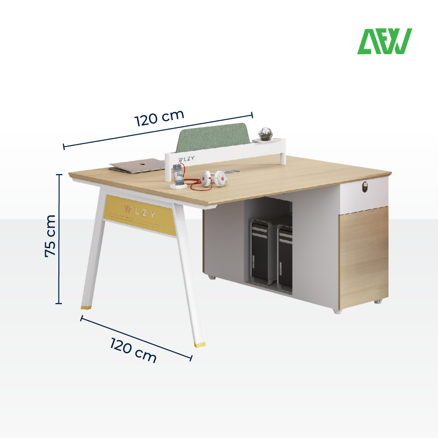 Meja Kerja GRANDIOSE DUO Meja Kantor Modern Workstation 2 Orang – All ...