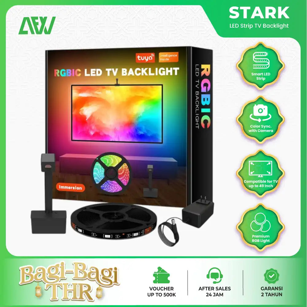 STARK LED Strip TV Backlight Smart RGBIC Ambient Light w/ Camera - h61
