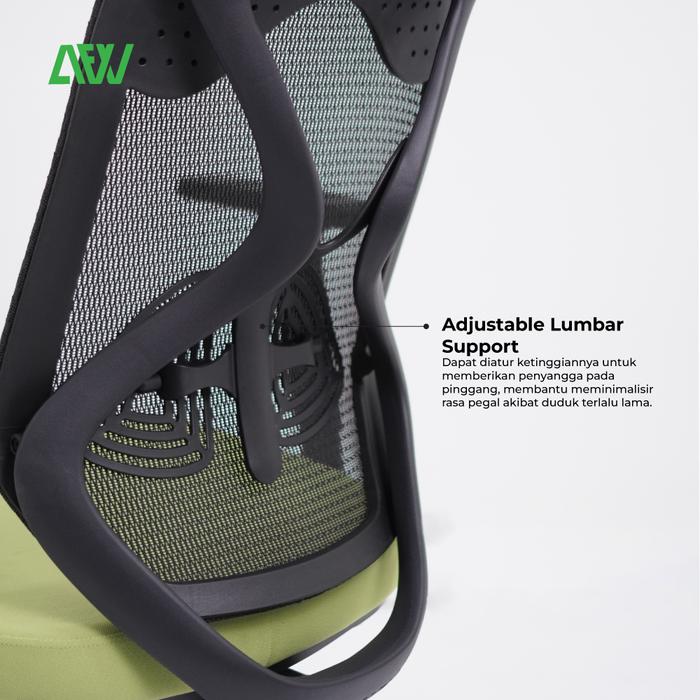 Kursi Kerja LYON Kursi Kantor Ergonomis Stylish Nyaman dan Adjustable