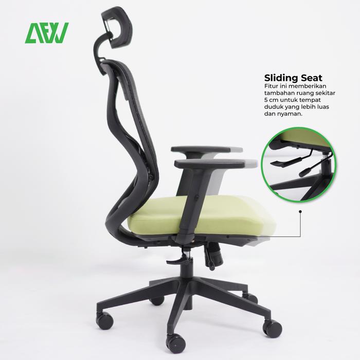 Kursi Kerja LYON Kursi Kantor Ergonomis Stylish Nyaman dan Adjustable