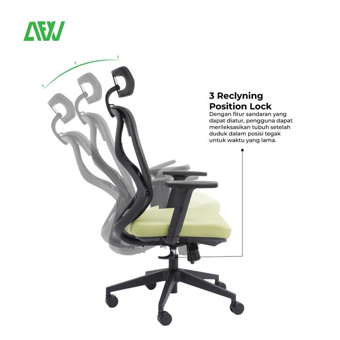 Kursi Kerja LYON Kursi Kantor Ergonomis Stylish Nyaman dan Adjustable