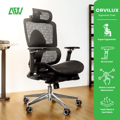 Kursi Kantor ORVILLUX Kursi Direktur Kursi Kerja Ergonomis