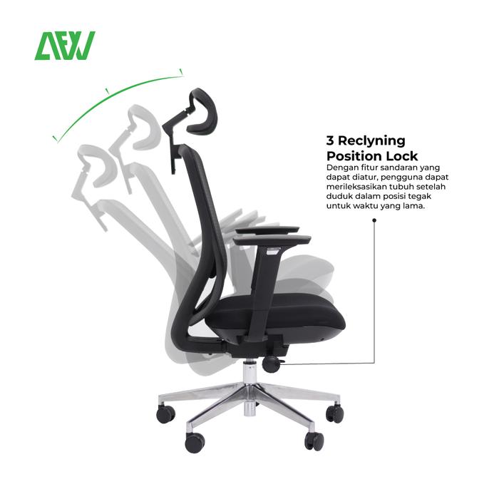 Kursi Kerja PARIS Kursi Kantor Ergonomis Stylish Nyaman dan Adjustable
