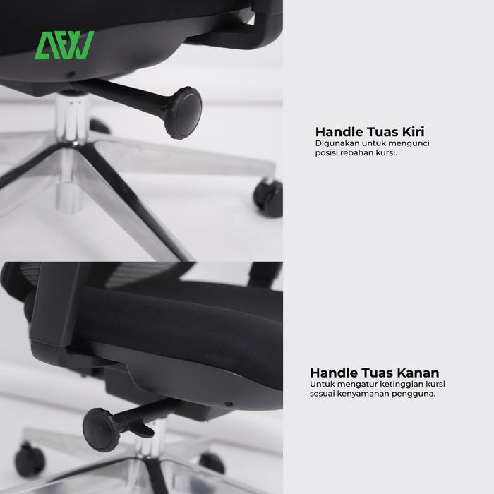 Kursi Kerja PARIS Kursi Kantor Ergonomis Stylish Nyaman dan Adjustable