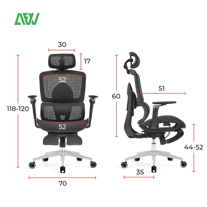 Kursi Kantor ORVILLUX Kursi Direktur Kursi Kerja Ergonomis