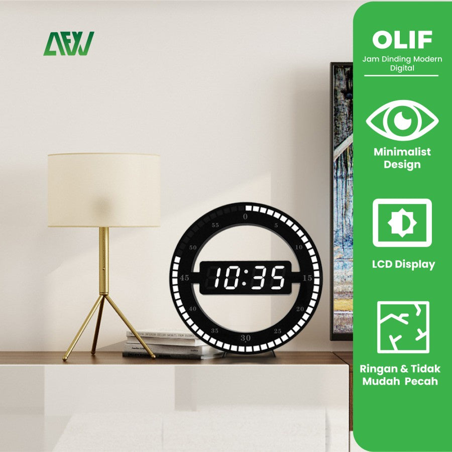 Jam Digital Wireless, LED, RGB Modern Kekinian Berkualitas – All For Work