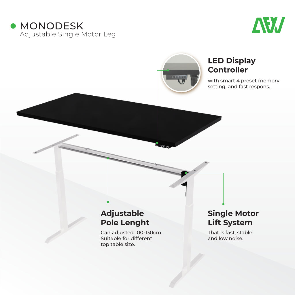 Kaki Meja Elektrik Adjustable