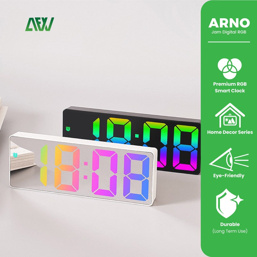 Jam Led Jam Digital Wireless, LED, RGB Modern Kekinian Berkualitas – All For Work